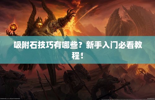 吸附石技巧有哪些？新手入门必看教程！