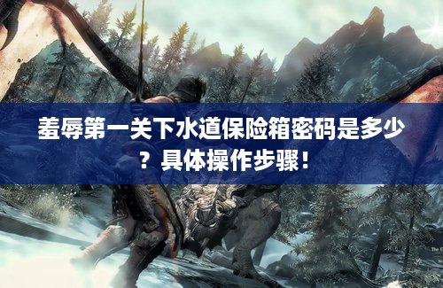 羞辱第一关下水道保险箱密码是多少？具体操作步骤！