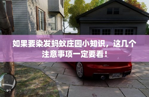 如果要染发蚂蚁庄园小知识，这几个注意事项一定要看！