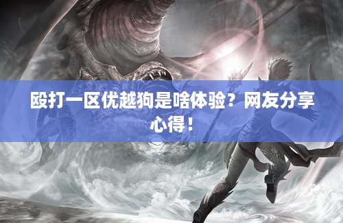 殴打一区优越狗是啥体验？网友分享心得！