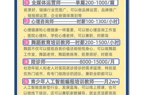 新惊天动地什么职业好？热门职业优缺点分析帮你选。